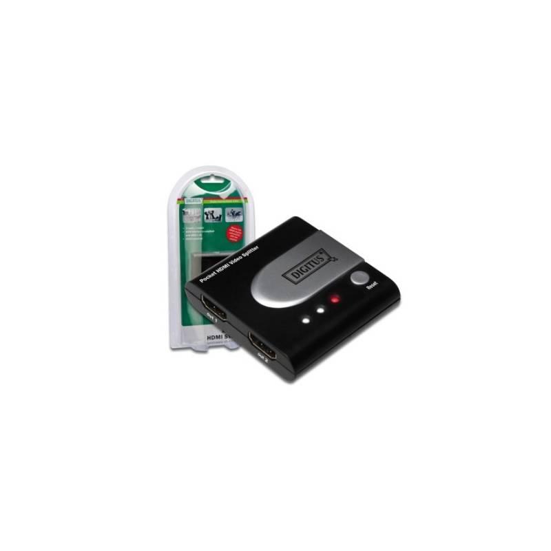 Video splitter Digitus HDMI elektronický 1-> 2 kapesní (DS-41302), video, splitter, digitus, hdmi, elektronický, kapesní, ds-41302